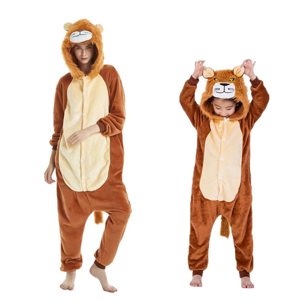 Kombinezon piżamowy Kigurumi w kształcie zwierzątka — jednoczęściowy Lawenda