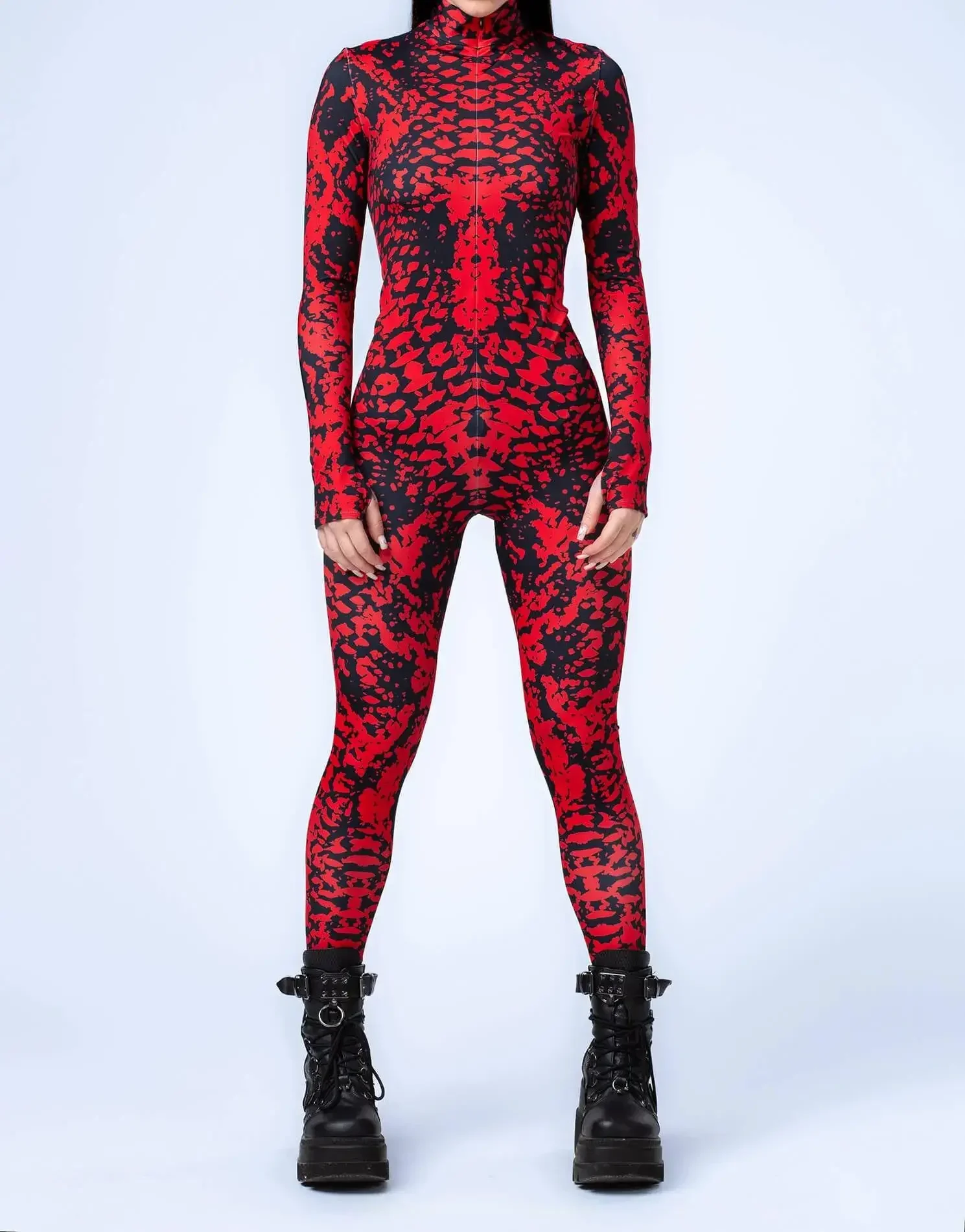 Kombinezon z siateczki catsuit damski na festiwal i rave Brązowy