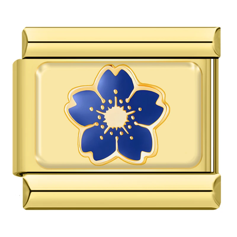 Koralik charms do bransoletki - gwiazda, kwiat, sowa żółty