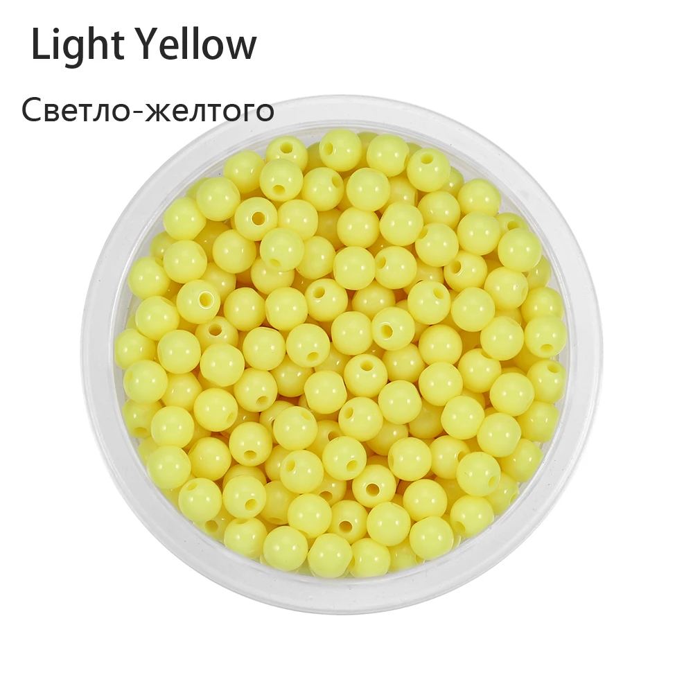 Koraliki akrylowe okrągłe gładkie mieszane kolory 6–12 mm Pomarańczowy