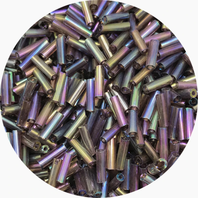 Koraliki szklane czeskie cylindryczne Bugle 2–6 mm do biżuterii Błękitny