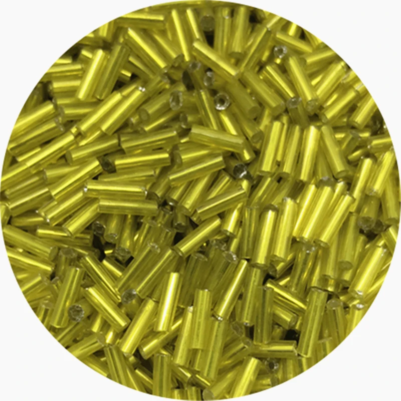 Koraliki szklane czeskie cylindryczne Bugle 2–6 mm do biżuterii Khaki