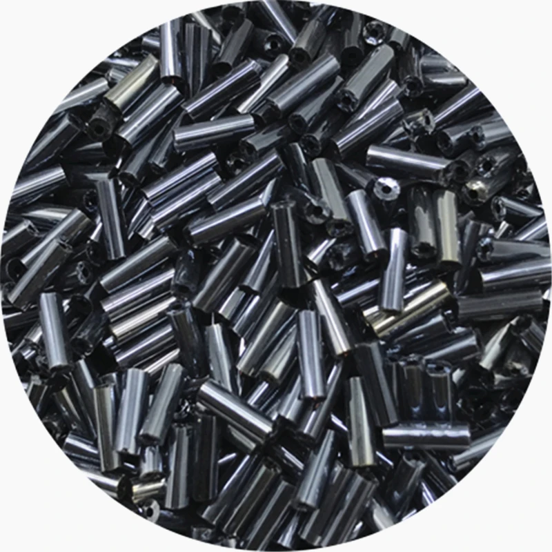 Koraliki szklane czeskie cylindryczne Bugle 2–6 mm do biżuterii Różowy