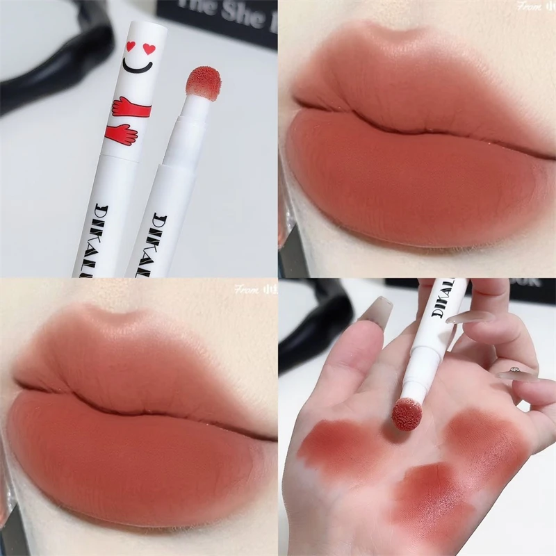 Koreańska płynna szminka aksamitna — matowy efekt, trwały pigment Błękitny
