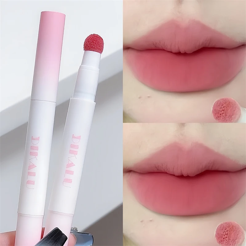 Koreańska płynna szminka aksamitna — matowy efekt, trwały pigment Ciemny szary