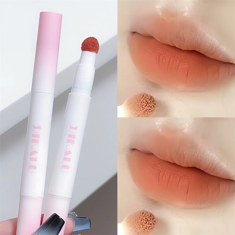 Koreańska płynna szminka aksamitna — matowy efekt, trwały pigment Jasnoszary