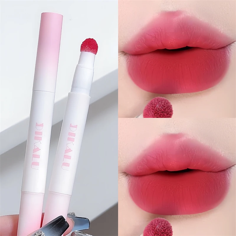 Koreańska płynna szminka aksamitna — matowy efekt, trwały pigment Jasnozielony