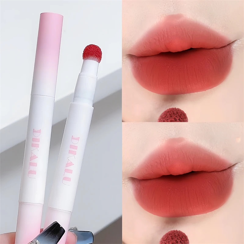 Koreańska płynna szminka aksamitna — matowy efekt, trwały pigment Jasnożółty