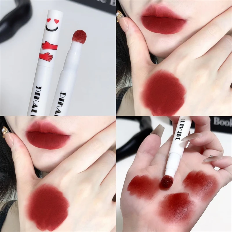 Koreańska płynna szminka aksamitna — matowy efekt, trwały pigment Pomarańczowy