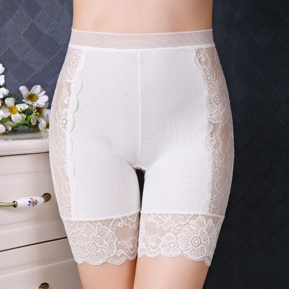 Bezszwowe koronkowe bokserki damskie pod spódnicę plus size Koralowa czerwona