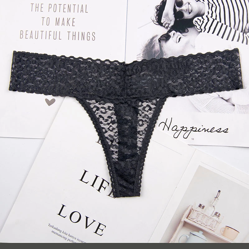 Koronkowe stringi bikini plus size Złoto