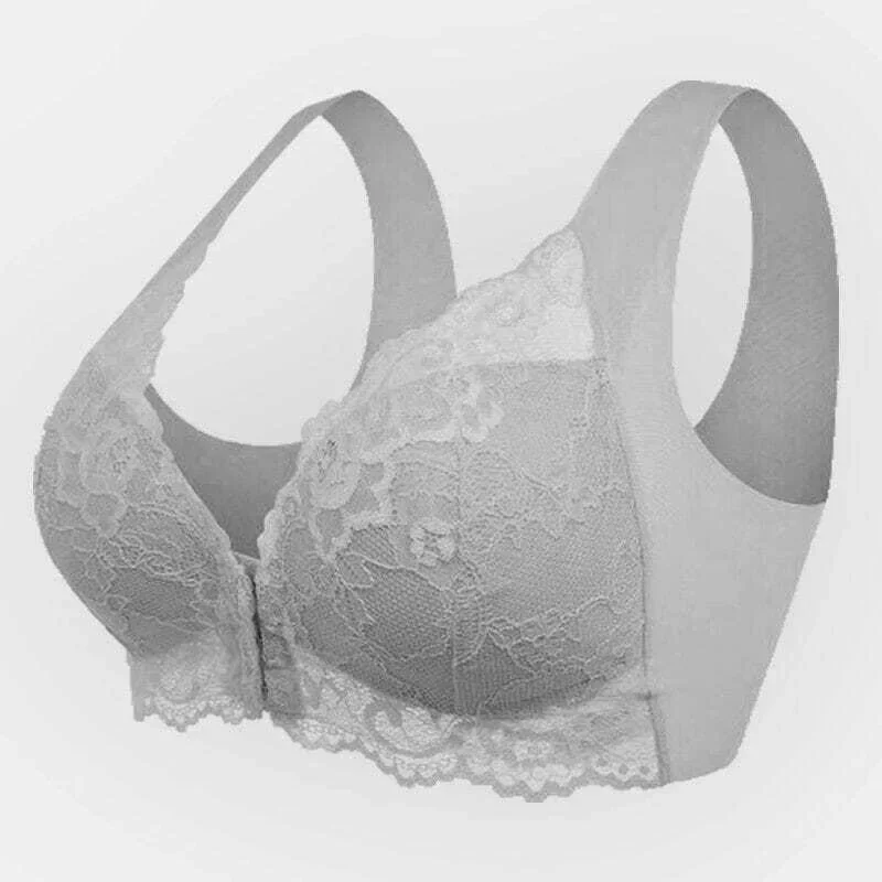 Koronkowy biustonosz bez fiszbinów plus size do 8XL Niebieski