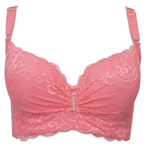 Koronkowy biustonosz push-up duże rozmiary Bralette Czarny