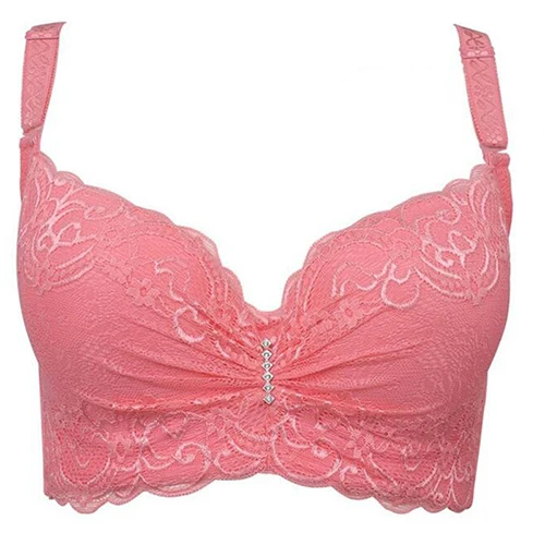 Koronkowy biustonosz push-up duże rozmiary Bralette Czarny