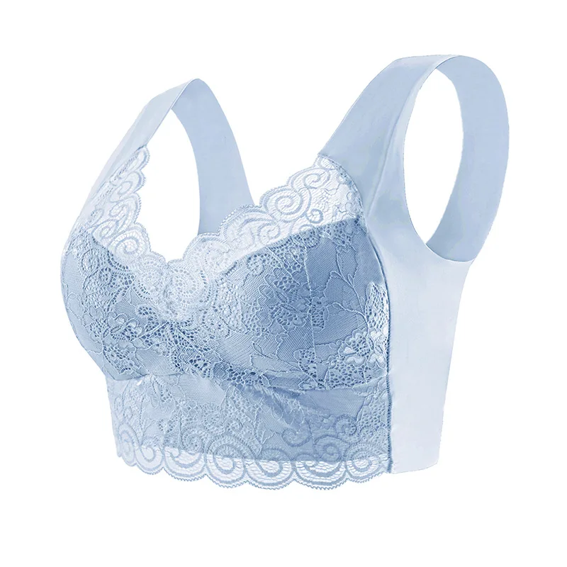 Koronkowy biustonosz push up plus size M-5XL bez fiszbinów z wkładkami Złoto
