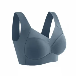 Koronkowy biustonosz sportowy plus size bez fiszbin Czarny