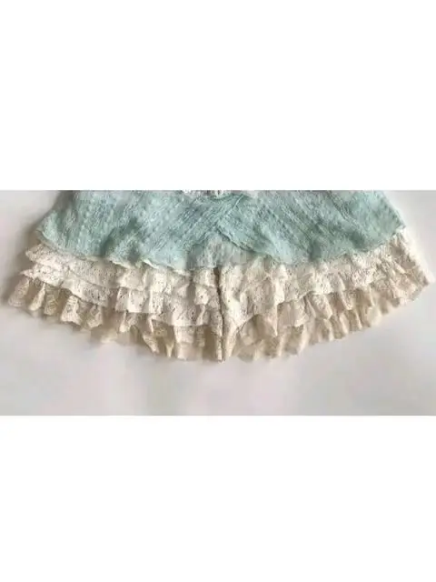 Koronkowy komplet dwuczęściowy: top i spódnica mini Short skirt