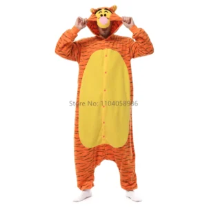 Kostium piżama kigurumi tygrys i świnia Halloween Niebieski