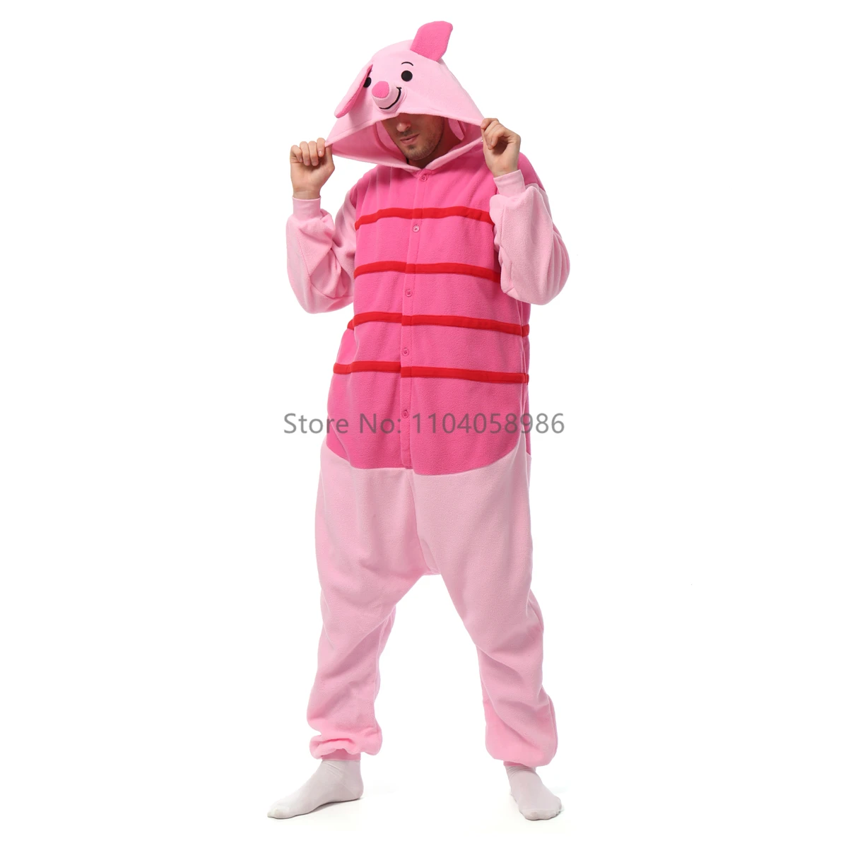 Kostium piżama kigurumi tygrys i świnia Halloween Zielony