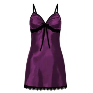 Damska koszula nocna babydoll koronkowa w kwiaty plus size Czerwony