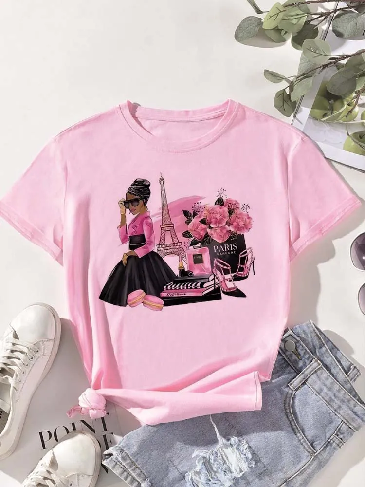 Koszulka damska z nadrukiem kwiatowym Harajuku Armijna zieleń