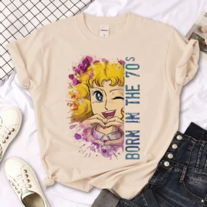 Koszulka damska Y2K z motywem cukierków streetwear Różowy