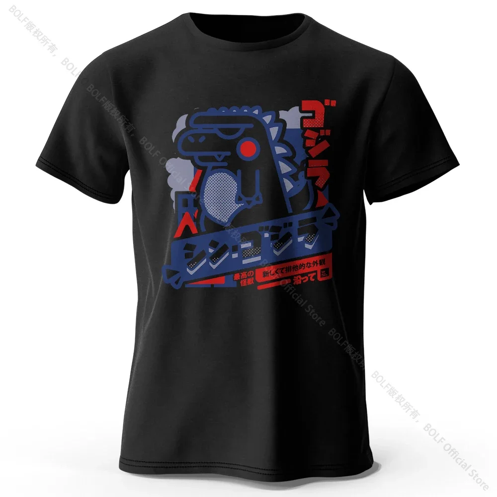 Koszulka Harajuku Kawaii z nadrukiem zwierzątek unisex Czarny