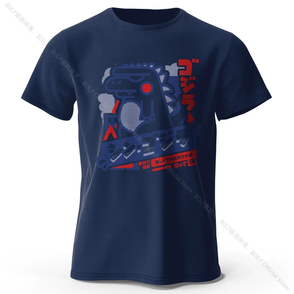 Koszulka Harajuku Kawaii z nadrukiem zwierzątek unisex Granatowy