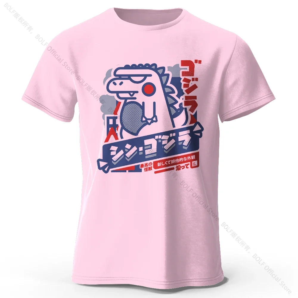 Koszulka Harajuku Kawaii z nadrukiem zwierzątek unisex Różowy