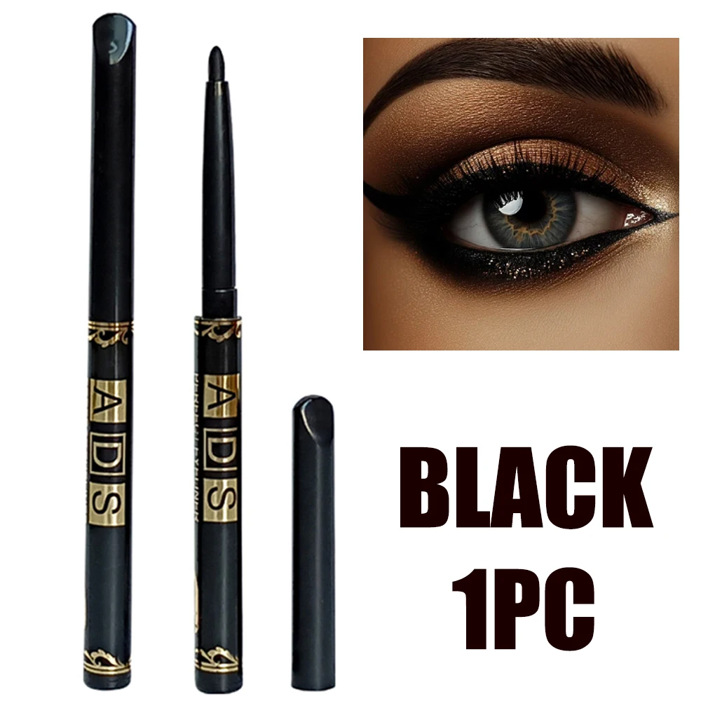 Kredki do oczu eyeliner 2 szt. wodoodporne — czarna i brązowa Armijna zieleń