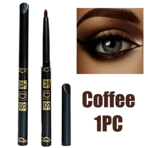Kredki do oczu eyeliner 2 szt. wodoodporne — czarna i brązowa Błękitny