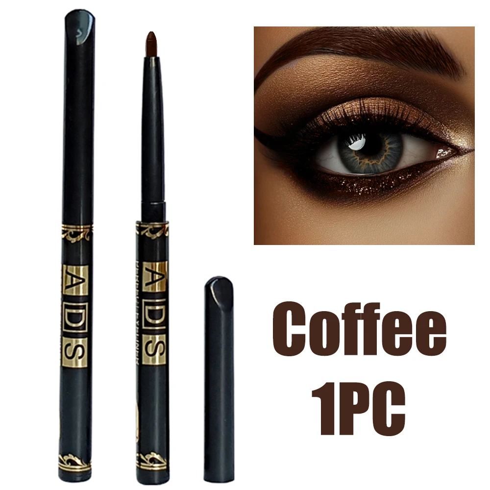 Kredki do oczu eyeliner 2 szt. wodoodporne — czarna i brązowa Błękitny