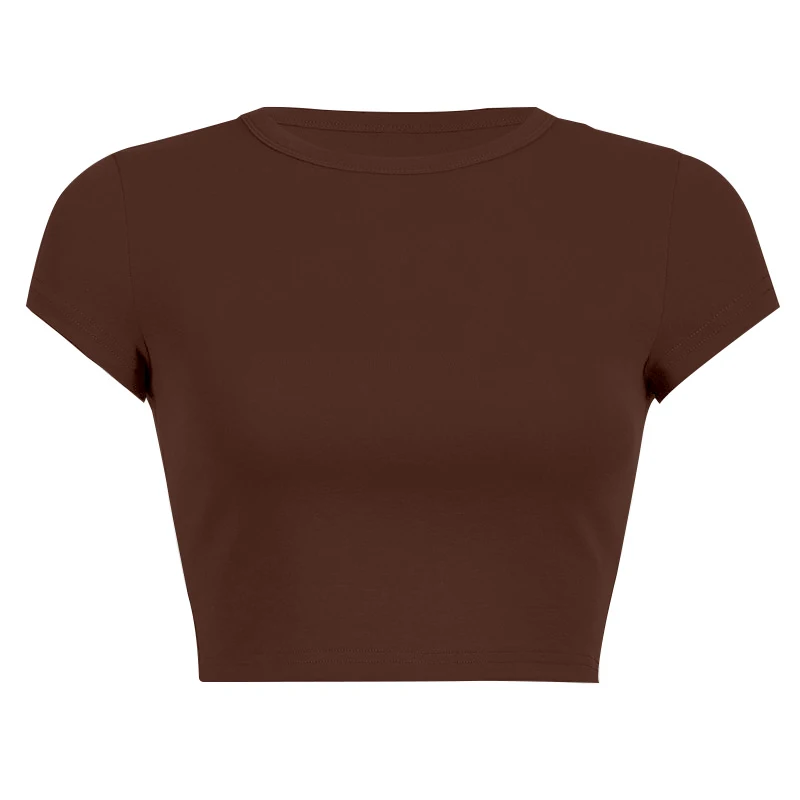 Krótki crop top damski w stylu vintage Harajuku Biały