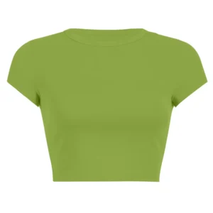 Krótki crop top damski w stylu vintage Harajuku Błękitny