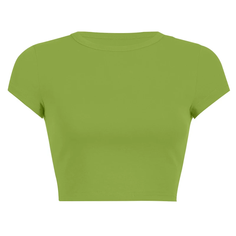 Krótki crop top damski w stylu vintage Harajuku Błękitny