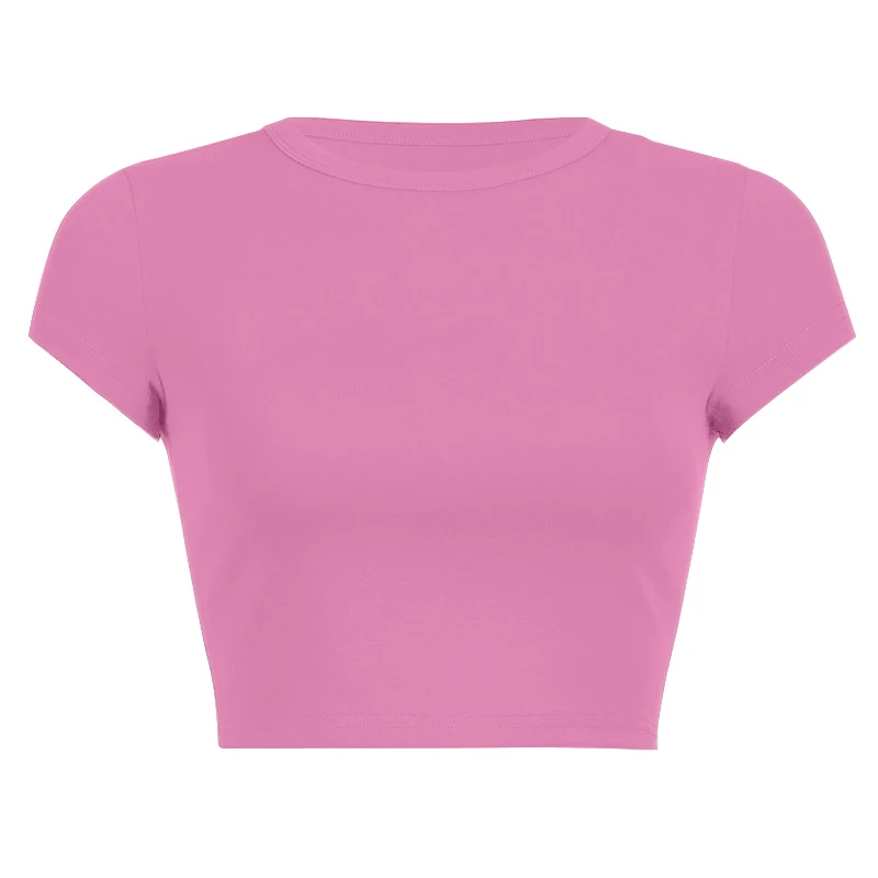 Krótki crop top damski w stylu vintage Harajuku Niebieski