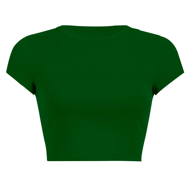 Krótki crop top damski w stylu vintage Harajuku Pomarańczowy