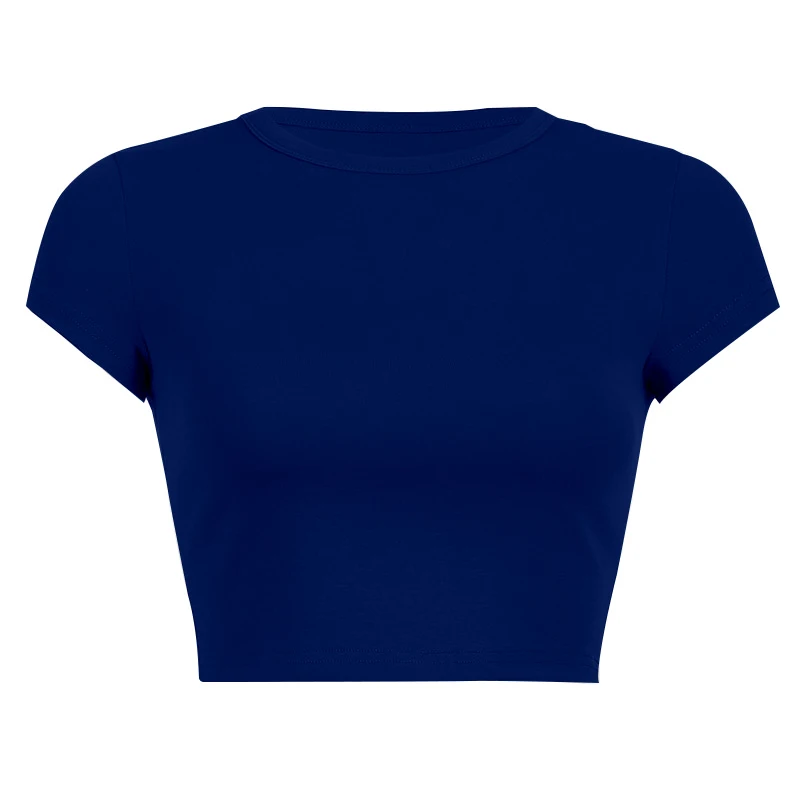 Krótki crop top damski w stylu vintage Harajuku Zielony