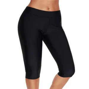 Krótkie legginsy sportowe do jogi Capri z wysokim stanem Zielony mech