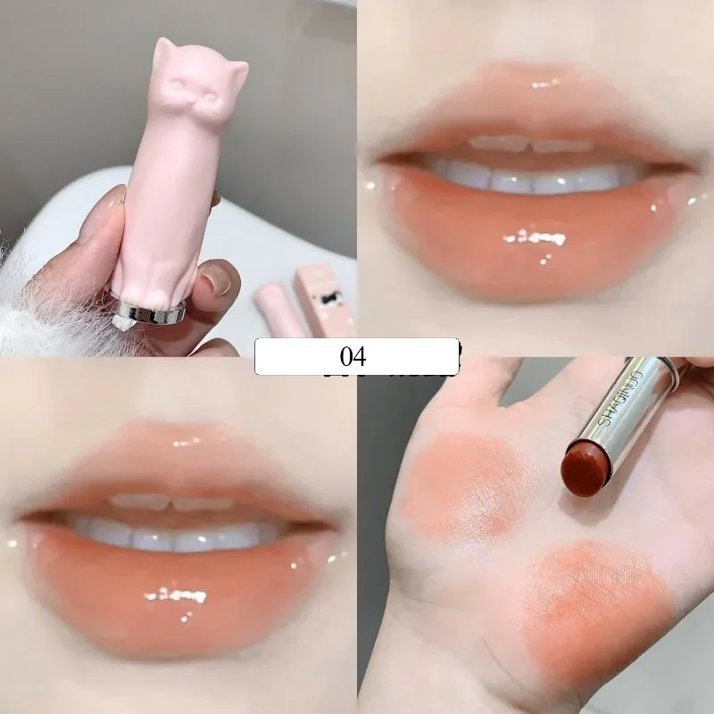 Kryształowy balsam do ust z fioletową różą — jelly, pielęgnacja Jasnożółty