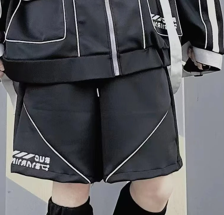 Refleksyjna kurtka oversize w stylu cyberpunk Y2K Khaki