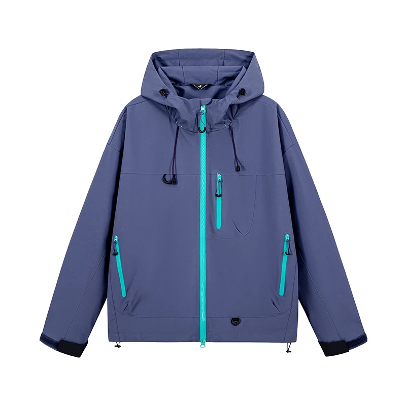 Kurtka trekkingowa damska unisex wodoodporna z kapturem Różowy