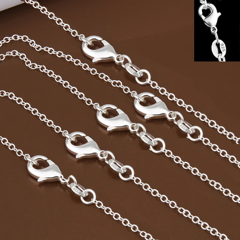 Łańcuszek naszyjnik srebrny 925 rolo chain — 5 sztuk