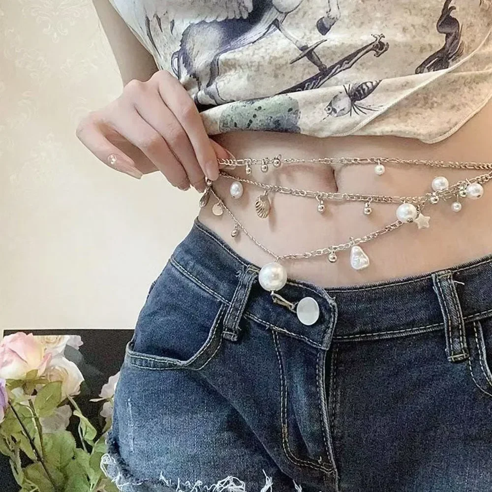 Łańcuszek na pasek z motylkami Y2K Boho na lato i plażę Cyjan