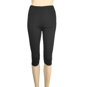 Legginsy capri do kolan z kontrolą brzucha duże rozmiary damskie Czarny