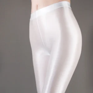 Legginsy damskie neonowe w cukierkowych kolorach Biały