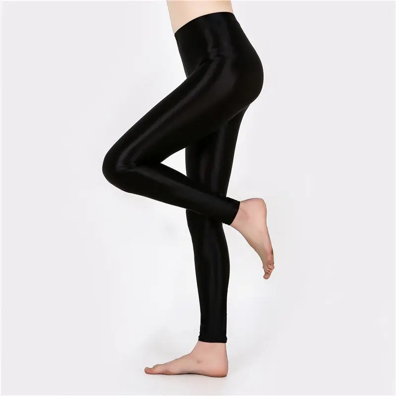 Legginsy damskie neonowe w cukierkowych kolorach Czarny