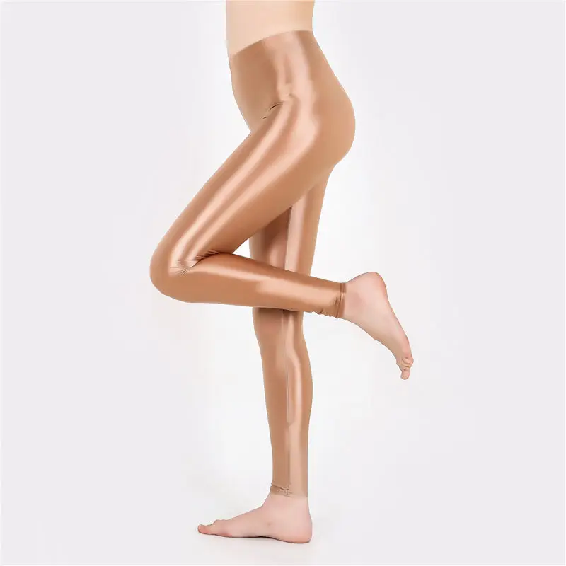 Legginsy damskie neonowe w cukierkowych kolorach Khaki