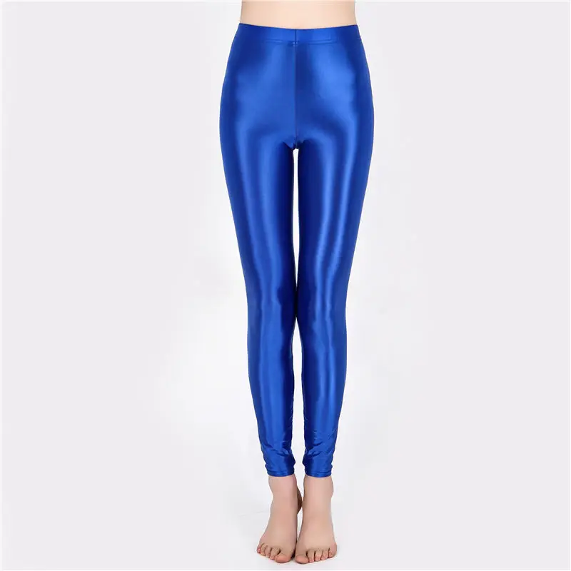 Legginsy damskie neonowe w cukierkowych kolorach Niebieski