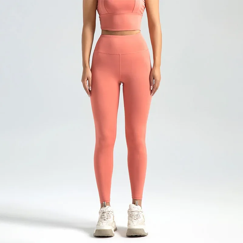 Legginsy damskie 3/4 z wysokim stanem do jogi i fitnessu Armijna zieleń